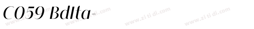 C059 BdIta字体转换